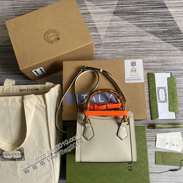 Gucci新款女包 古馳全皮手提肩背竹節包 Gucci迷你托特包 655661  ydg3315
